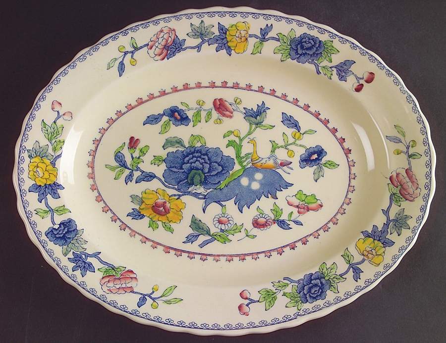 Regency Plantation Colonial 12" Oval Serving Platter by Mason's-1