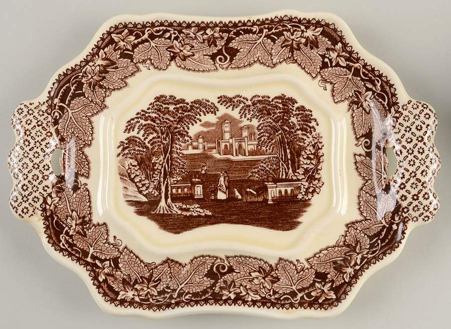 Vista Brown (No Trim) Underplate for Sauce Boat by Mason's-1