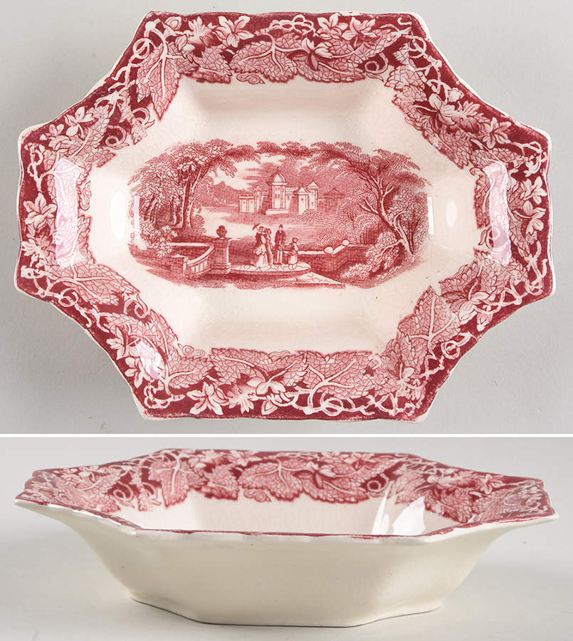 Vista Pink (No Trim) 7" Mason Sweet Dish by Mason's-1