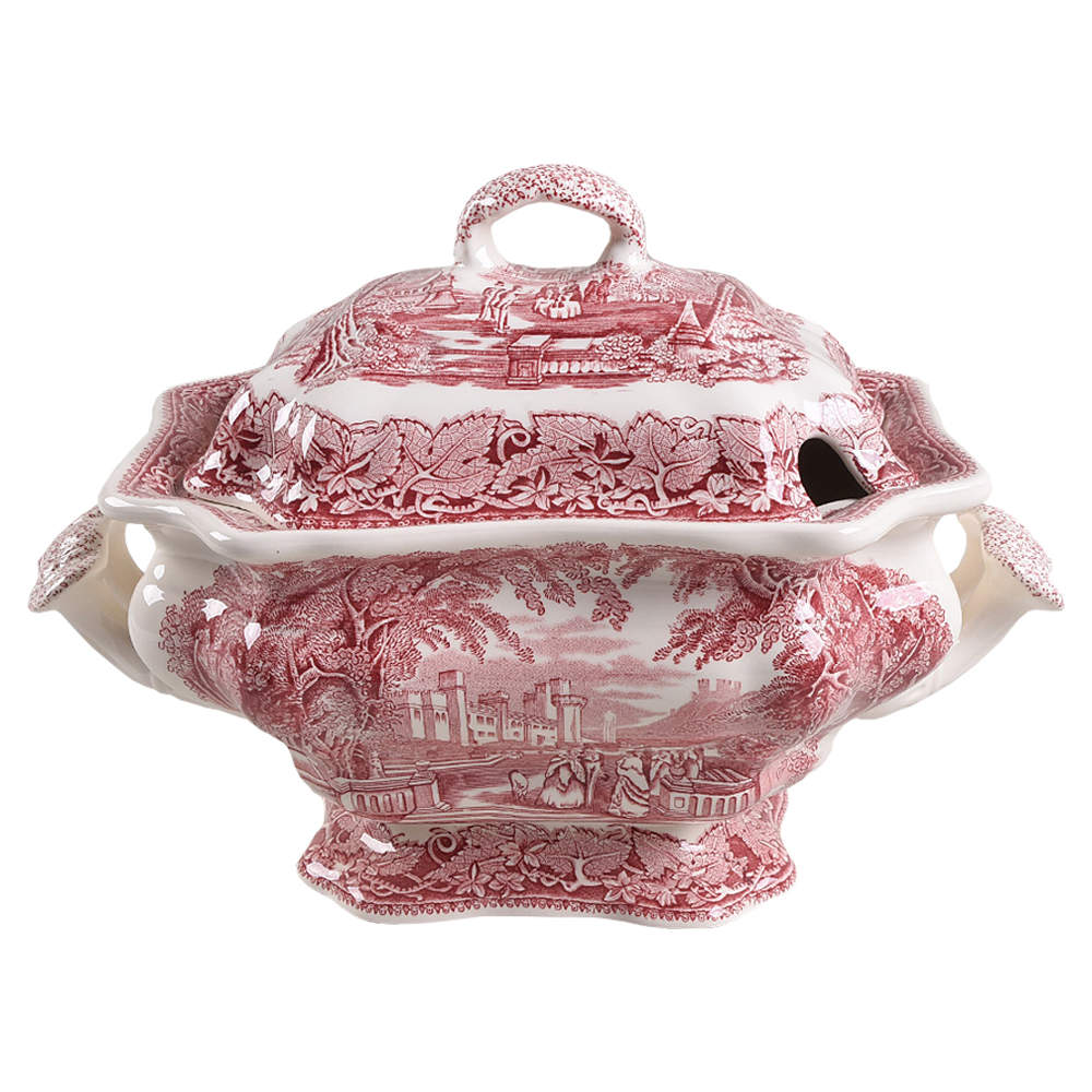 Vista Pink (No Trim) Small Bedford Tureen & Lid by Mason's-1