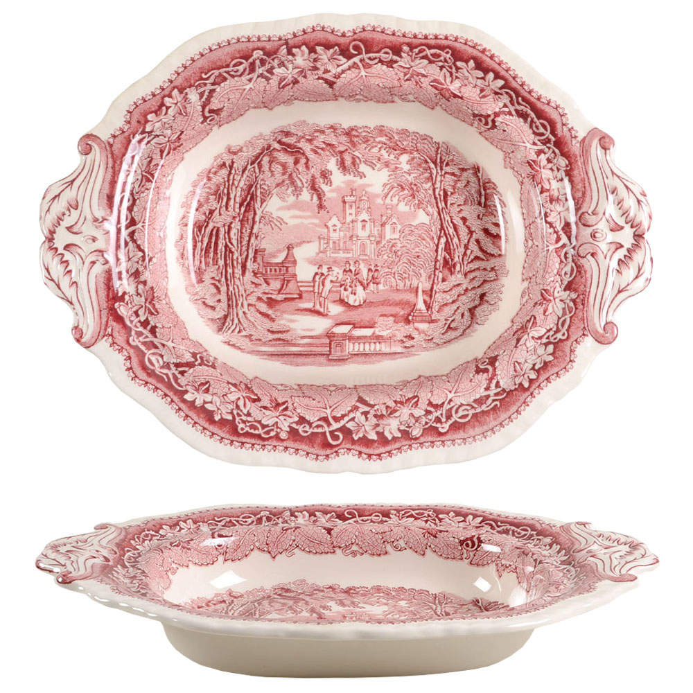 Vista Pink (No Trim) Oval Vegetable No Lid by Mason's-1