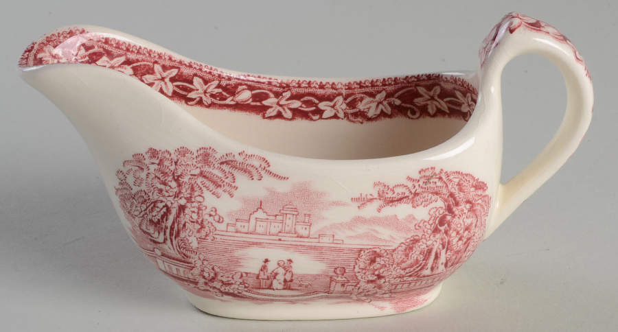 Vista Pink (No Trim) Individual Gravy Boat No Underplate by Mason's-1