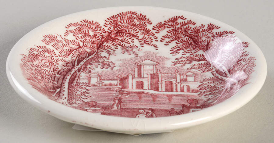 Vista Pink (No Trim) Butter Pat by Mason's-1
