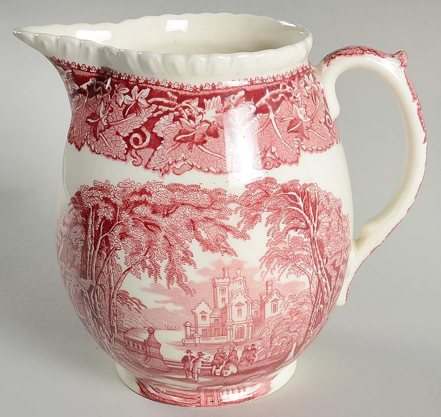Vista Pink (No Trim) 50 Oz Pitcher by Mason's-1