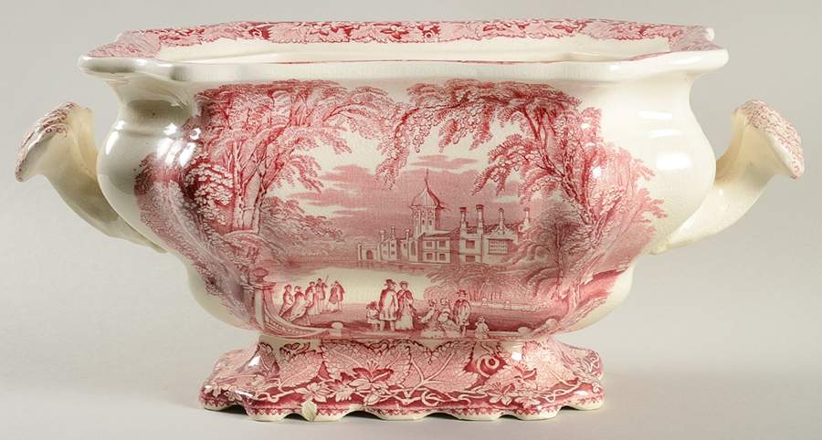 Vista Pink (No Trim) Large Bedford Tureen No Lid by Mason's-1