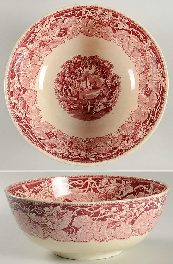 Vista Pink (No Trim) 10" Round Serving Bowl by Mason's-1