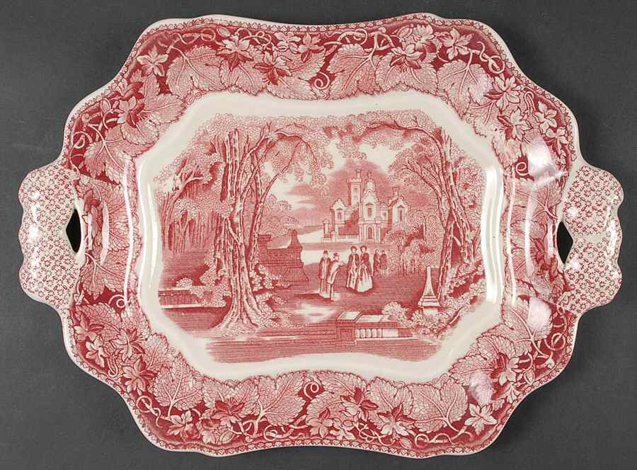 Vista Pink (No Trim) Underplate for Small Bedford Tureen by Mason's-1
