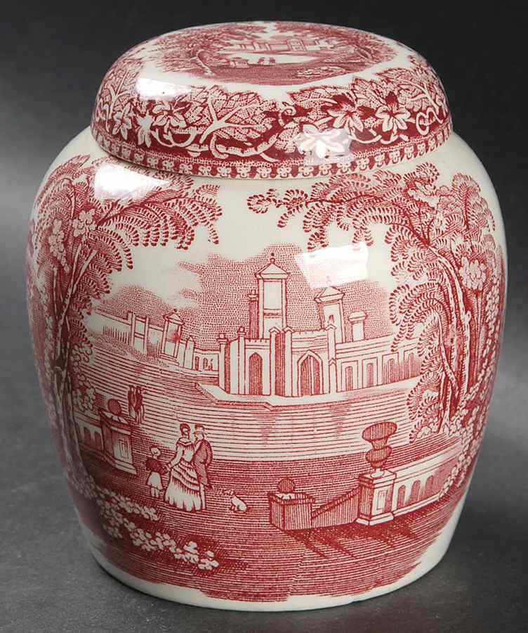 Vista Pink (No Trim) Miniature Prunus Jar & Lid by Mason's-1