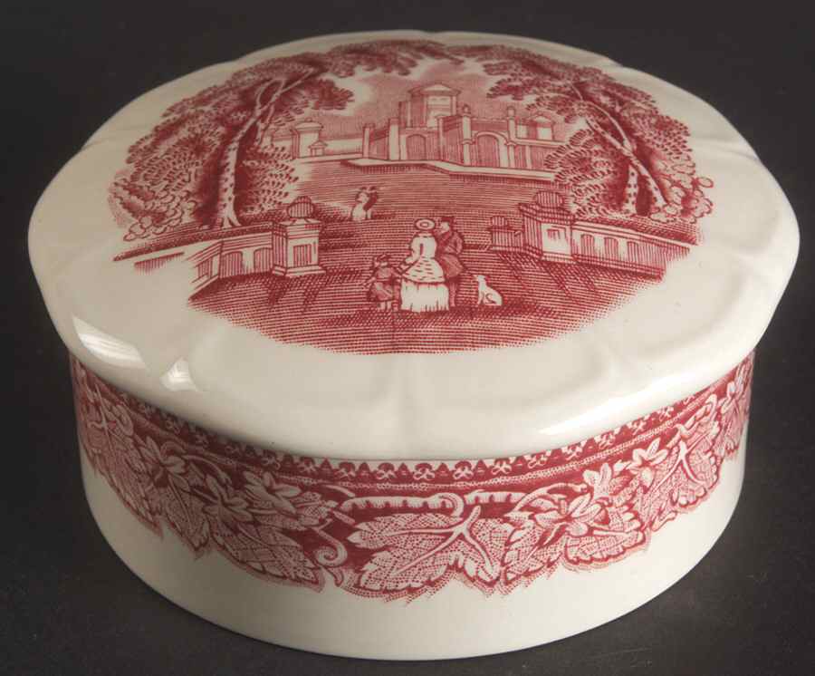 Vista Pink (No Trim) 3" Round Box & Lid by Mason's-1