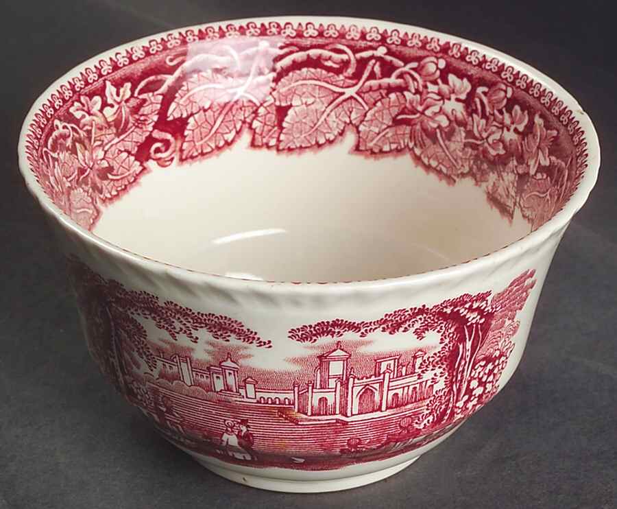 Vista Pink (No Trim) Cranberry Bowl by Mason's-1