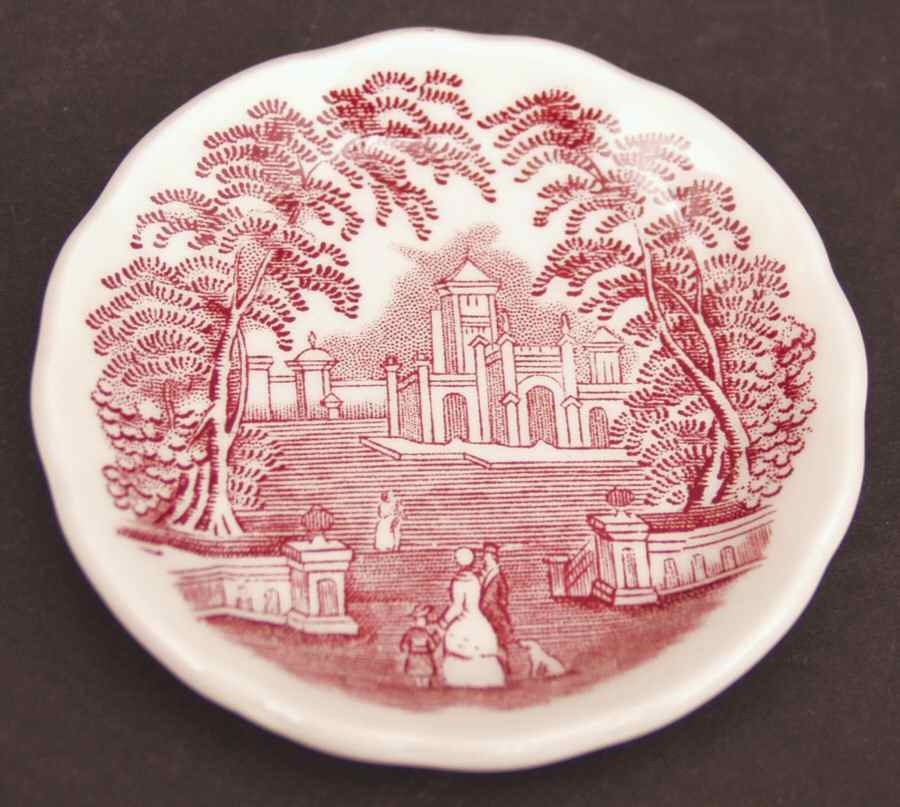 Vista Pink (No Trim) Butter Pat by Mason's-1