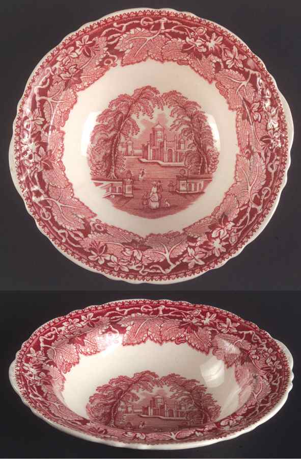 Vista Pink (No Trim) Lugged Cereal Bowl by Mason's-1