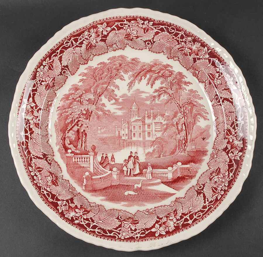 Vista Pink (No Trim) 13" Chop Plate (Round Platter) by Mason's-1