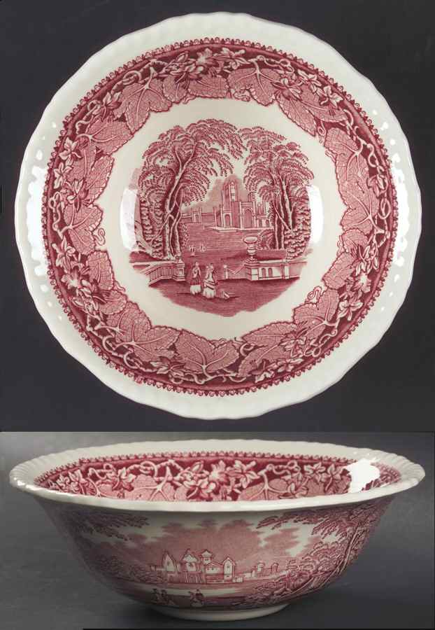 Vista Pink (No Trim) 8" Round Vegetable Bowl by Mason's-1