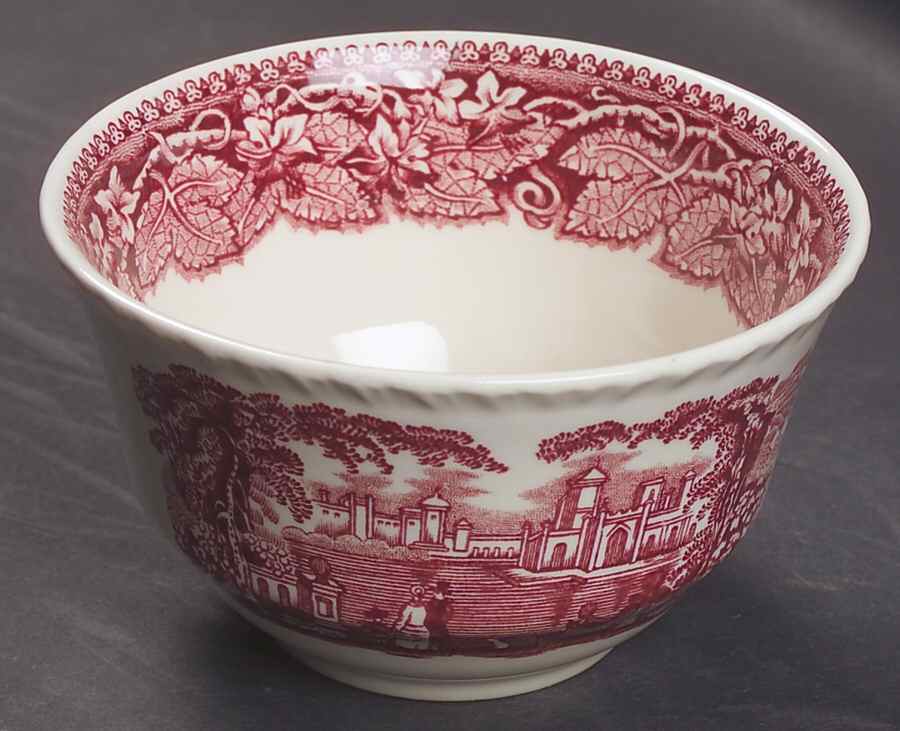 Vista Pink (No Trim) Open Sugar Bowl by Mason's-1