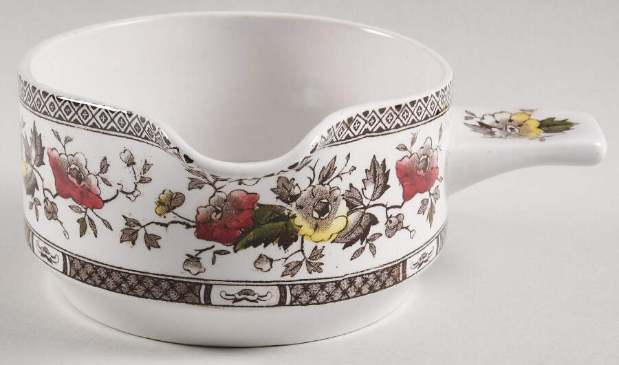 Jacobean Brown Multicolor Gravy Boat by W R Midwinter Ltd-1