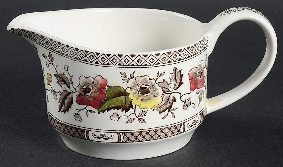 Jacobean Brown Multicolor Creamer by W R Midwinter Ltd-1