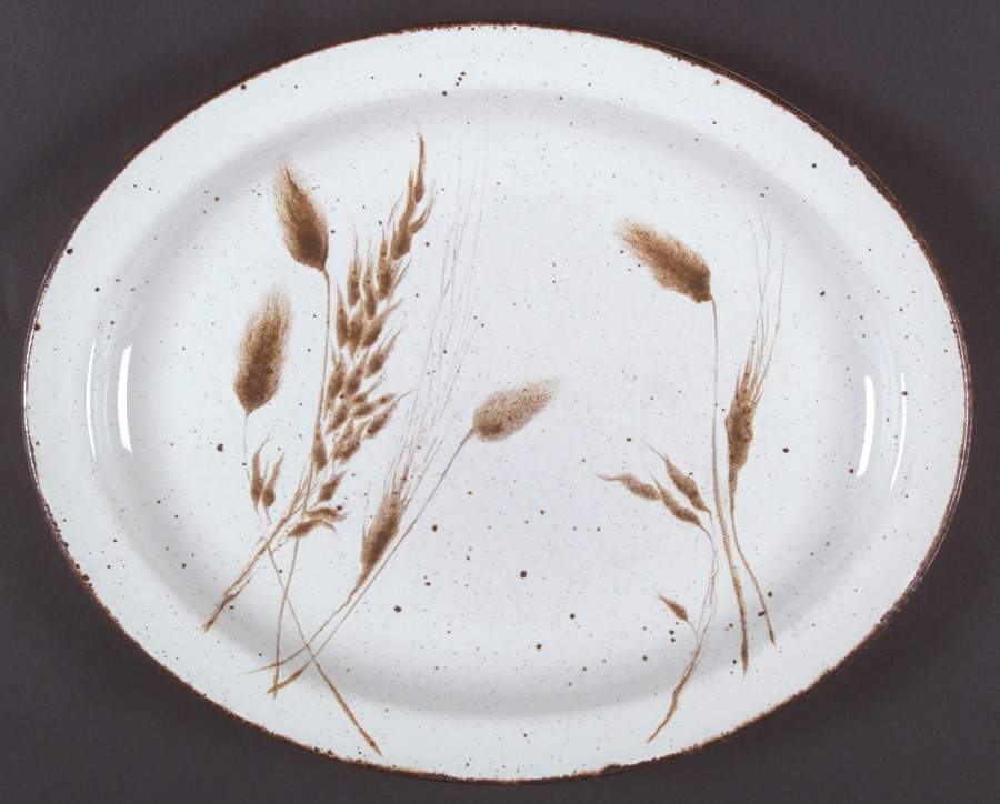 Wild Oats Stonehenge 11" Oval Serving Platter by W R Midwinter Ltd-1