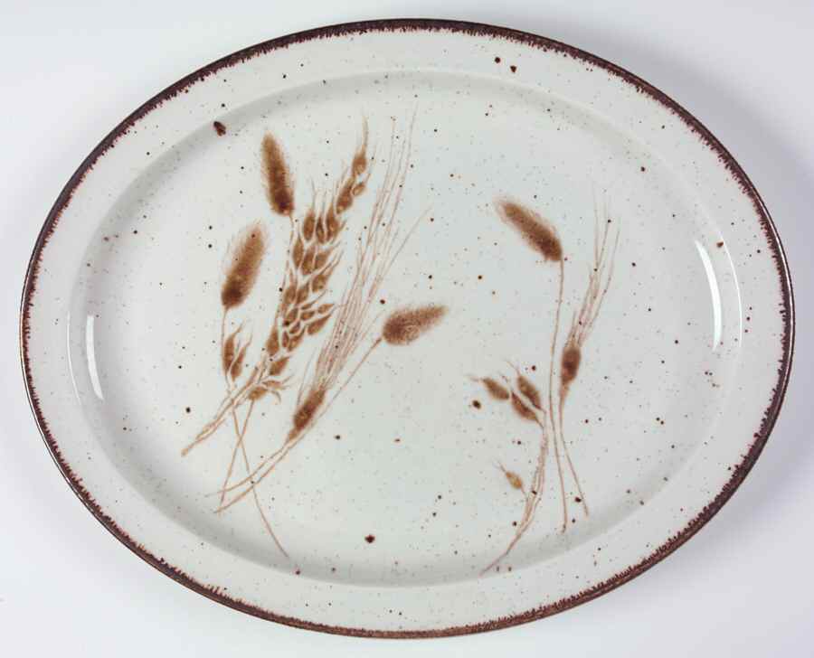 Wild Oats Stonehenge 13" Oval Serving Platter by W R Midwinter Ltd-1