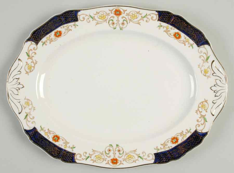 Golden Glory 11" Oval Serving Platter by Alfred Meakin-1