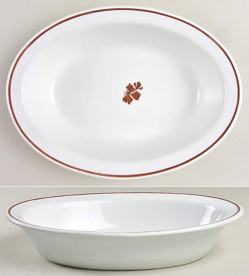 Tea Leaf 10" Oval Vegetable Bowl by Alfred Meakin-1