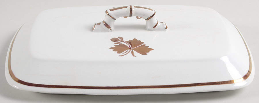 Tea Leaf Lid for Rectangular Vegetable by Alfred Meakin-1