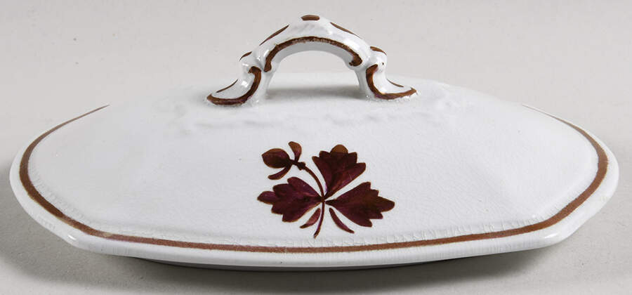 Tea Leaf Lid for Oval Soap Box by Alfred Meakin-1