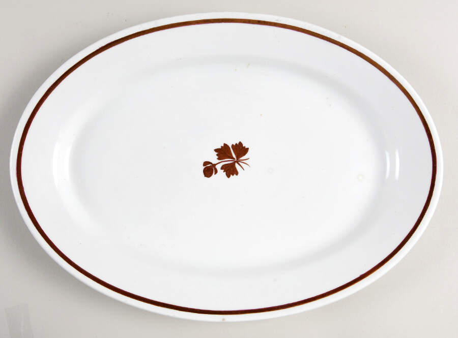 Tea Leaf 12" Oval Serving Platter by Alfred Meakin-1