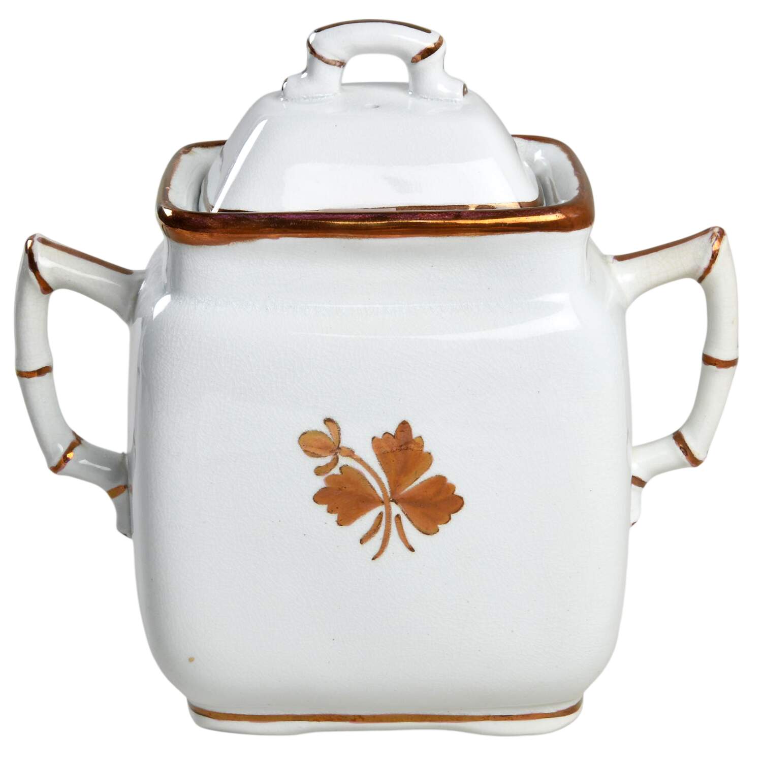 Tea Leaf Oversize Sugar Bowl & Lid by Alfred Meakin-1