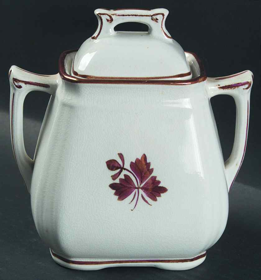 Tea Leaf Oversize Sugar Bowl & Lid by Alfred Meakin-1