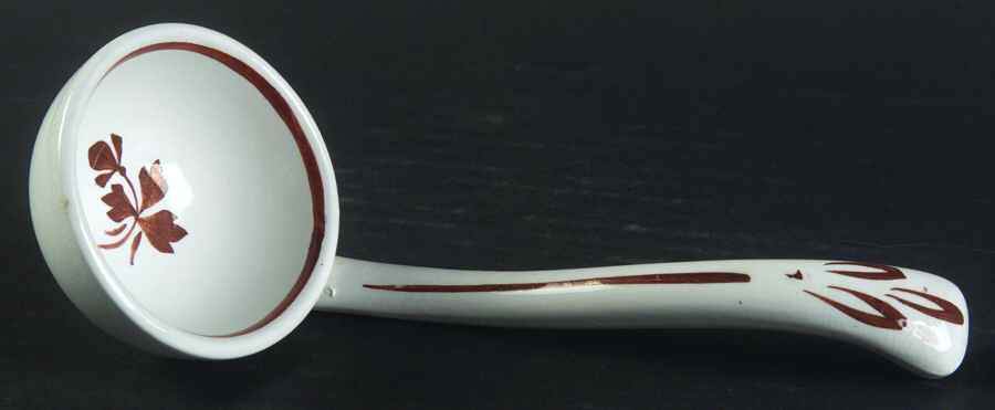 Tea Leaf Gravy Ladle Solid Piece by Alfred Meakin-1