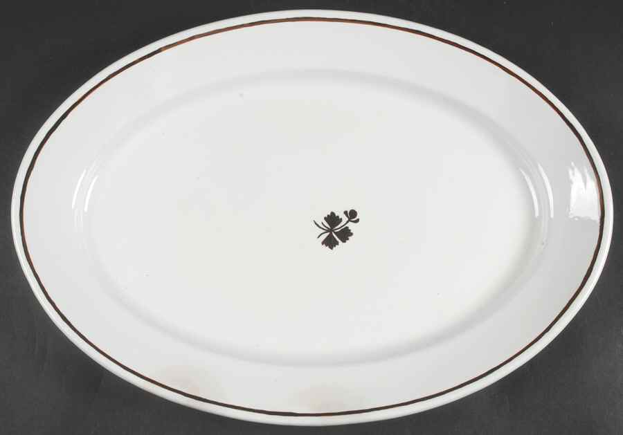 Tea Leaf 16" Oval Serving Platter by Alfred Meakin-1