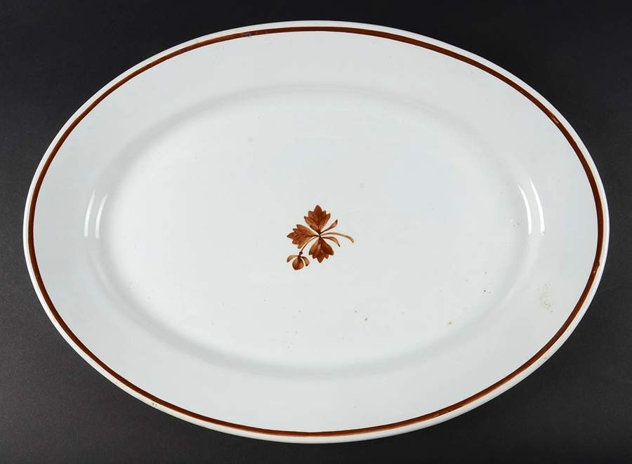 Tea Leaf 18" Oval Serving Platter by Alfred Meakin-1