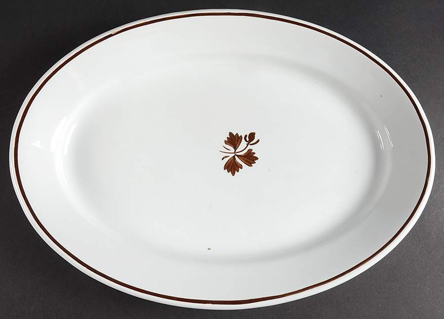 Tea Leaf 15" Oval Serving Platter by Alfred Meakin-1
