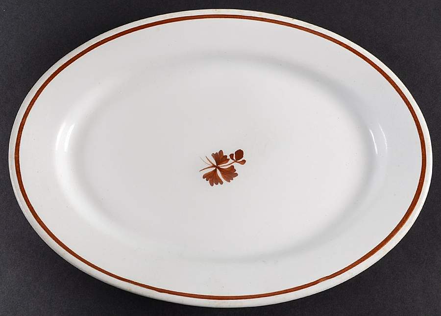 Tea Leaf 11" Oval Serving Platter by Alfred Meakin-1