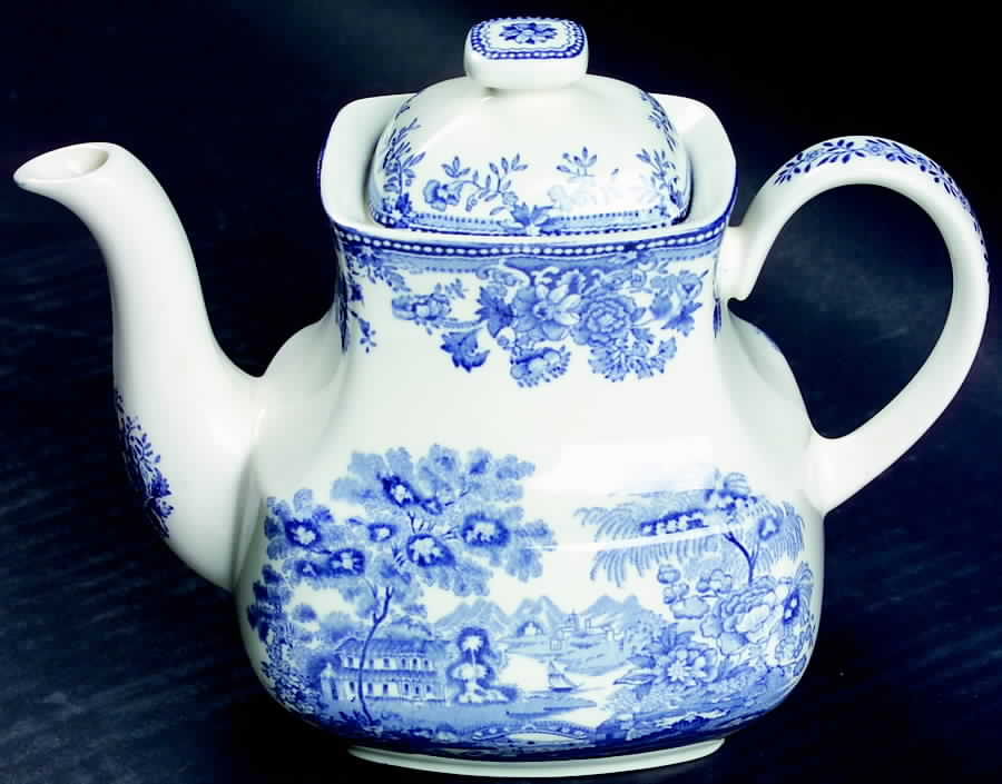Tonquin Blue Teapot & Lid by Alfred Meakin-1