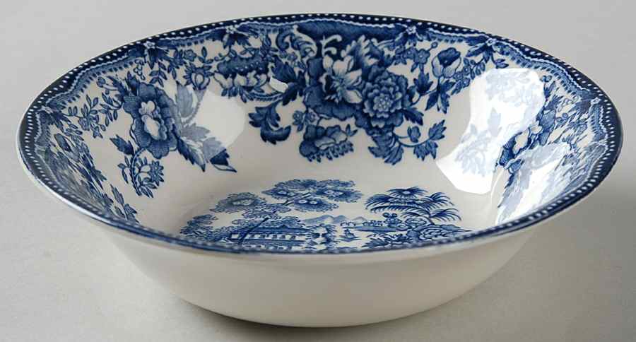 Tonquin Blue Fruit/Dessert (Sauce) Bowl by Alfred Meakin-1