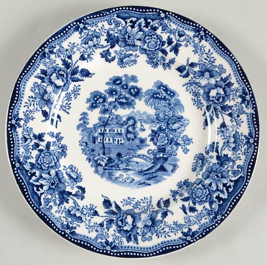Tonquin Blue Bread & Butter Plate by Alfred Meakin-1