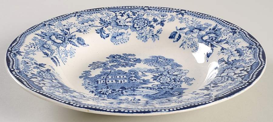 Tonquin Blue Rim Soup Bowl by Alfred Meakin-1