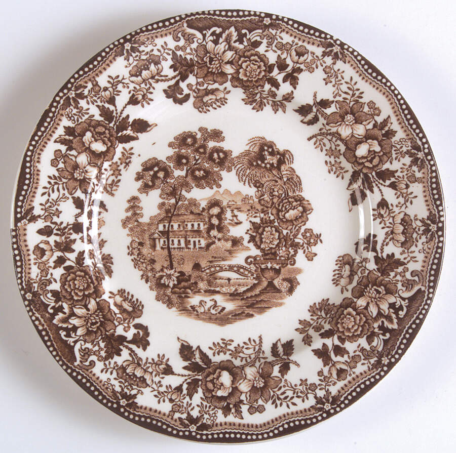 Tonquin Brown Bread & Butter Plate by Alfred Meakin-1