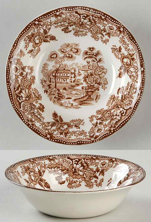 Tonquin Brown Fruit/Dessert (Sauce) Bowl by Alfred Meakin-1
