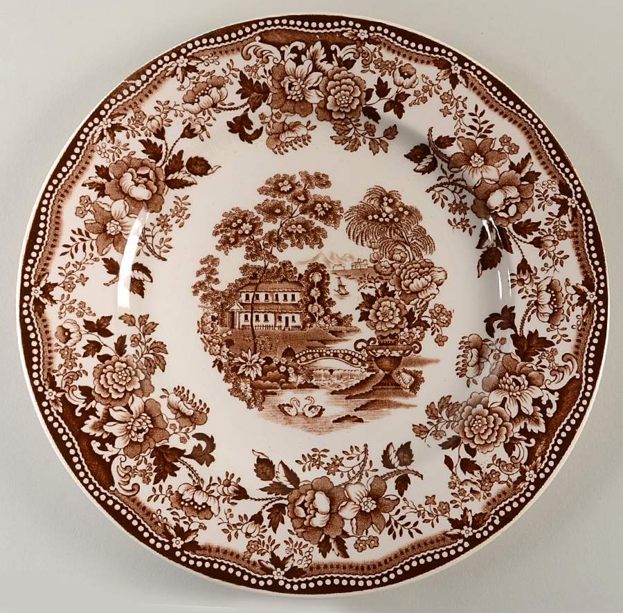 Tonquin Brown Dinner Plate by Alfred Meakin-1