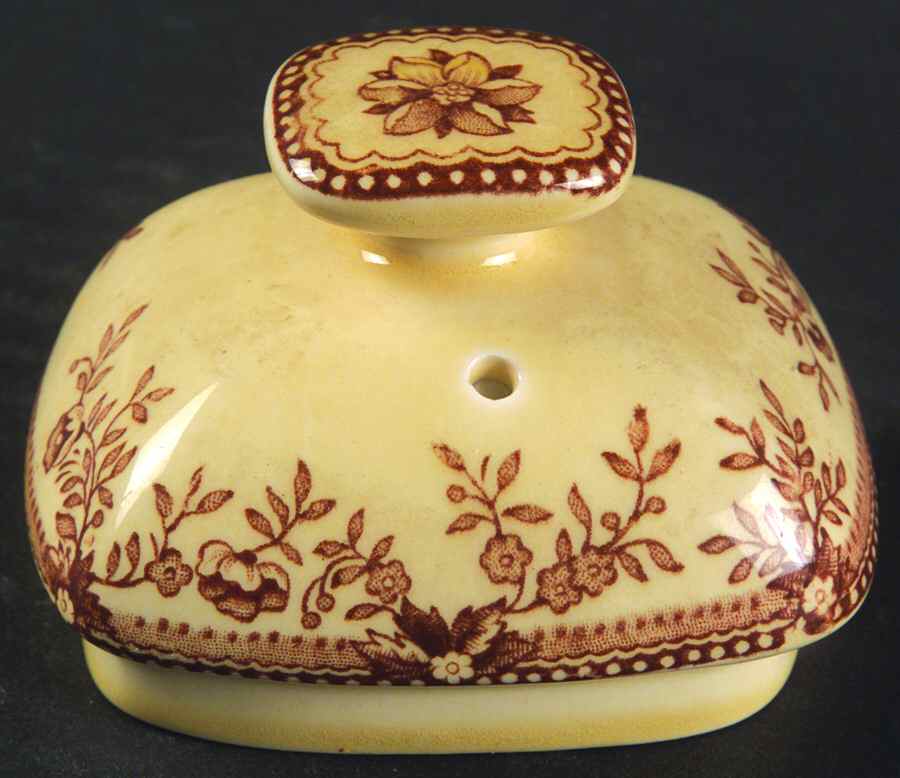 Tonquin Brown Multicolor Lid for Coffee Pot by Alfred Meakin-1