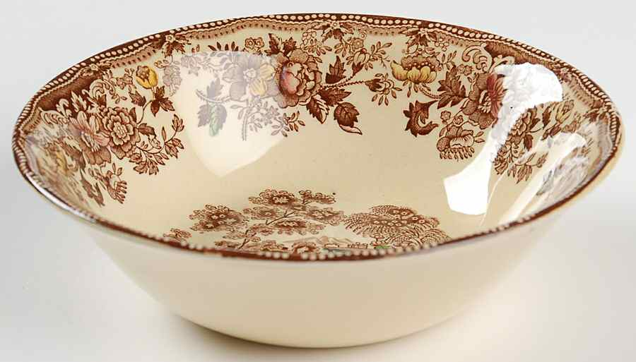 Tonquin Brown Multicolor Coupe Cereal Bowl by Alfred Meakin-1