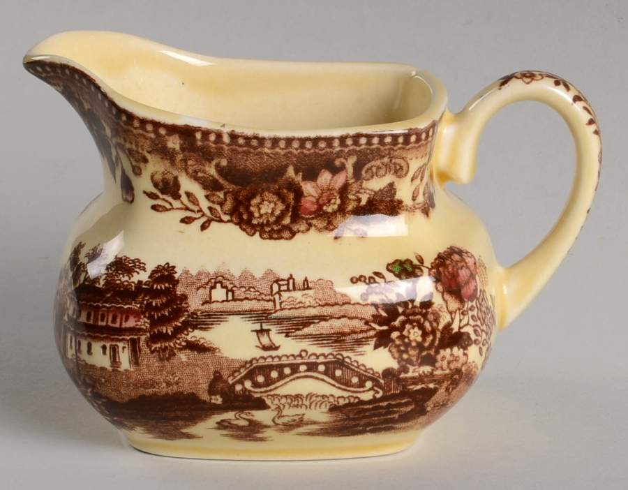 Tonquin Brown Multicolor Creamer by Alfred Meakin-1