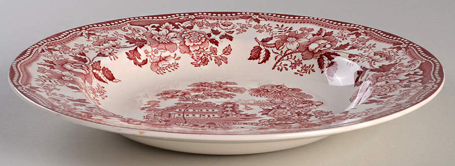 Tonquin Pink Large Rim Soup Bowl by Alfred Meakin-1