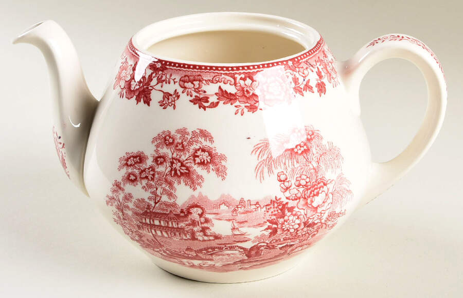 Tonquin Pink Teapot No Lid by Alfred Meakin-1