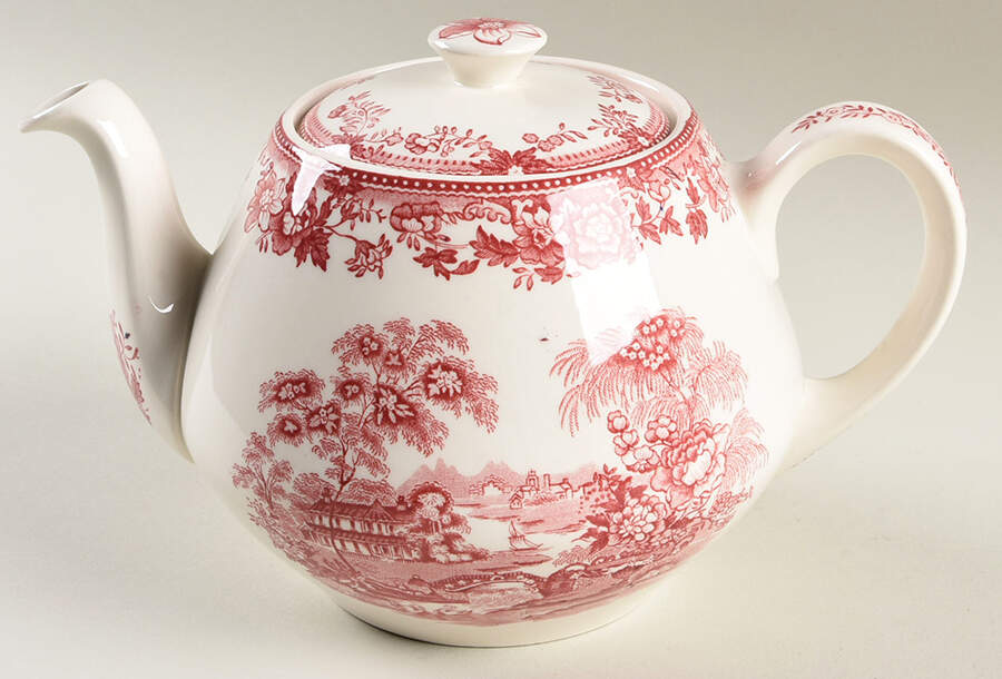 Tonquin Pink Teapot & Lid by Alfred Meakin-1