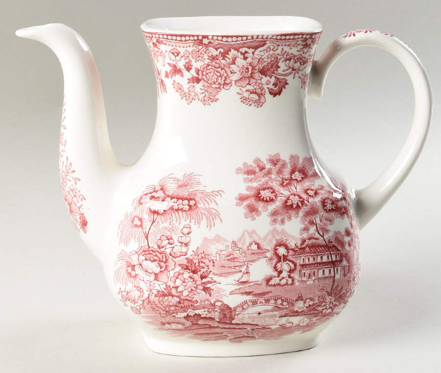 Tonquin Pink Coffee Pot No Lid by Alfred Meakin-1