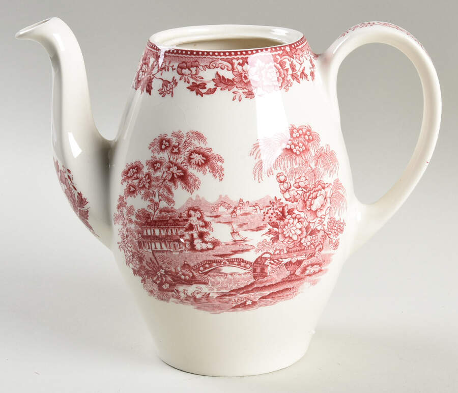 Tonquin Pink Mini Coffee Pot No Lid by Alfred Meakin-1